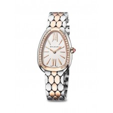 VG 불가리 세르펜티 세두토리 워치 화이트다이얼 콤비 다이아 