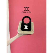 CN 샤넬 샨엘 라피아 쁘띠 핸들백 