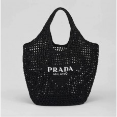 PD 프라다 라피아 그물백 네트백 라지 토트백