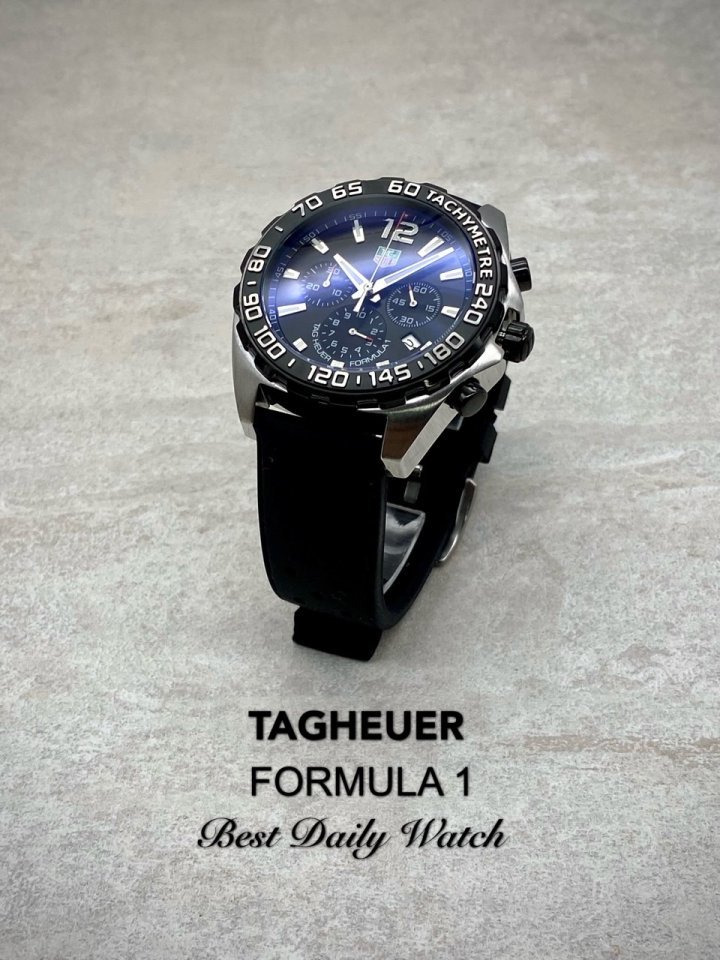 TH 태그호이어 뉴포뮬러 1 크로노그래프 터프베젤 블랙다이얼 
