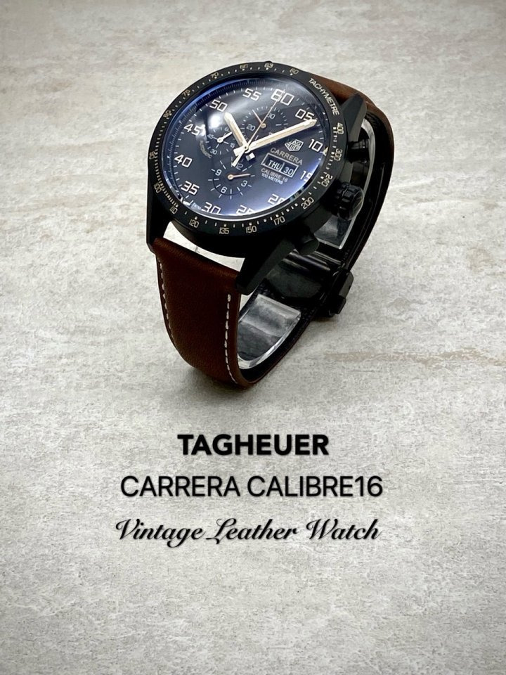 TH 태그호이어 까레라 데이데이트 크로노그래프 블랙다이얼  