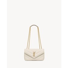 YS 생로랑 [최상급] 램스킨 루루 토이백 스몰 (화이트白金) 801437  