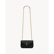 YS 생로랑 [최상급] 램스킨 루루 토이백 미니 (블랙黑金) 821749  