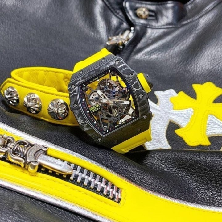 RM 리차드밀 RM35-02 (최고급) 블랙카본 라파엘 나달 스켈레톤 (옐로우스트랩) 