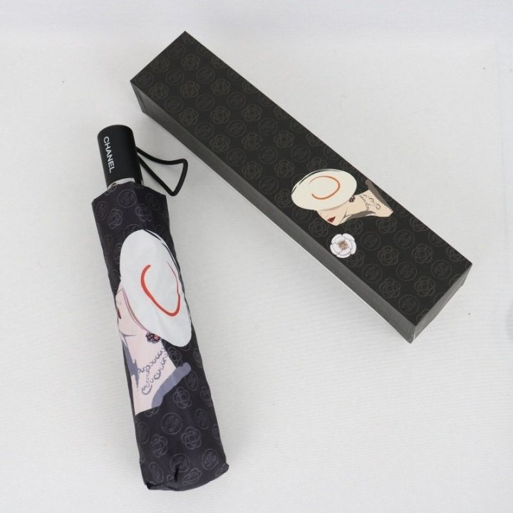 CN 샤넬 C002  로고 3단 자동우산 & 양산 겸용