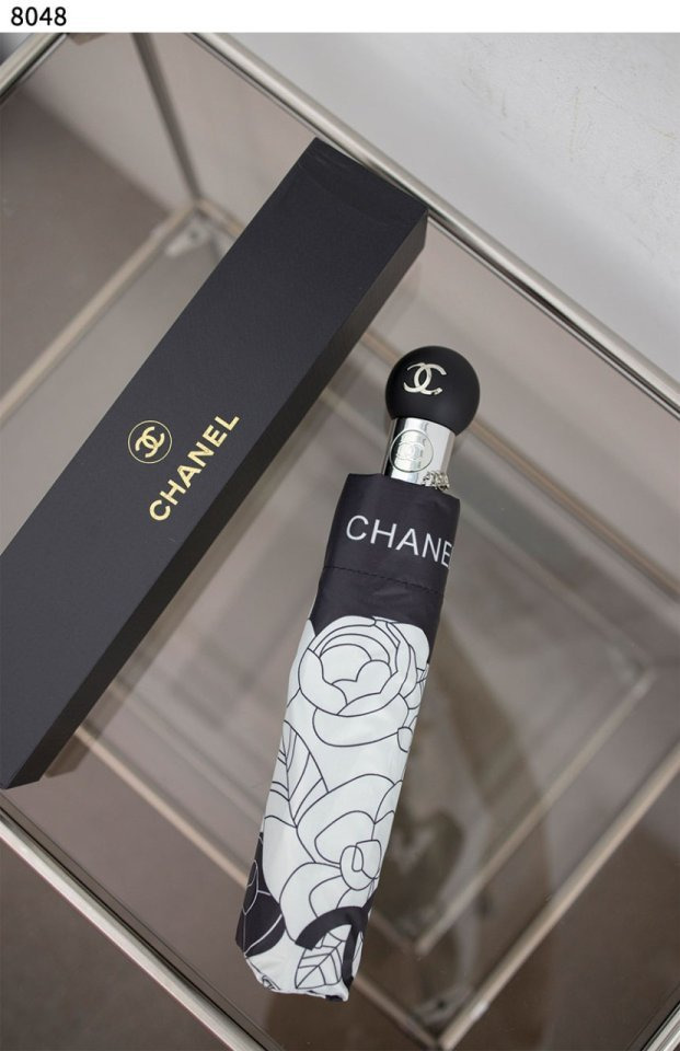 CN 샤넬 플라워 3단 자동 우산 8048 