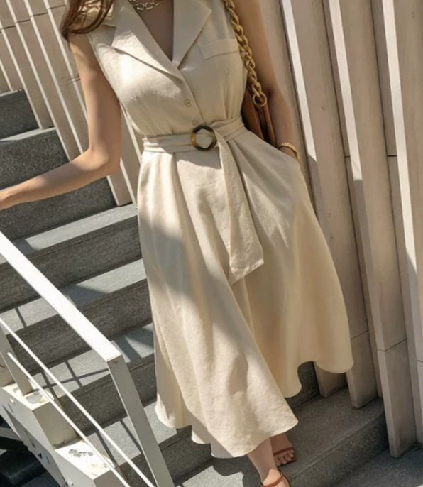 DO 디올 민소매 쉬폰 원피스(5119) 