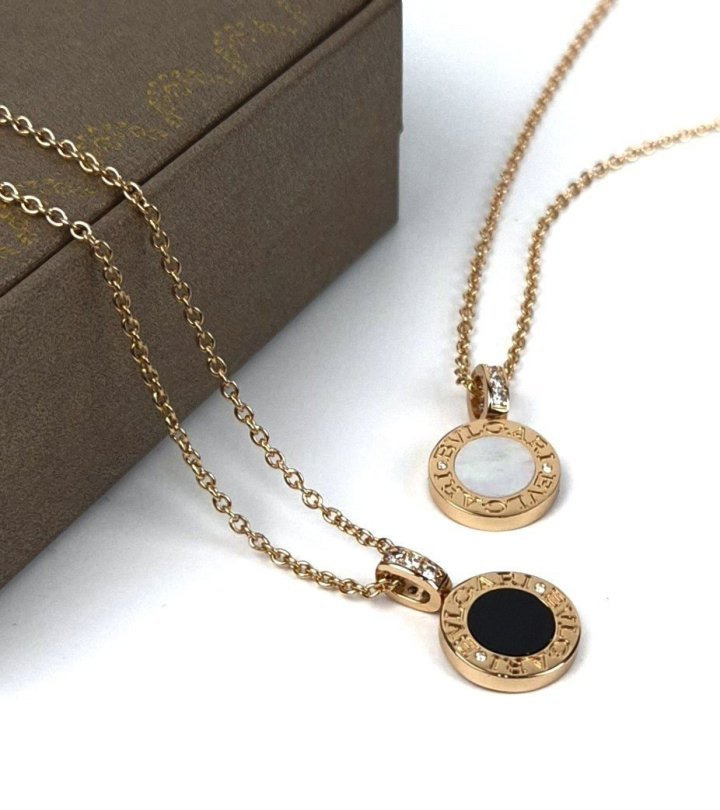 VG 불가리 인그레이빙 양면 네크리스 목걸이 