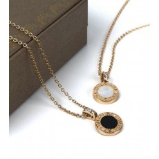 VG 불가리 인그레이빙 양면 네크리스 목걸이 