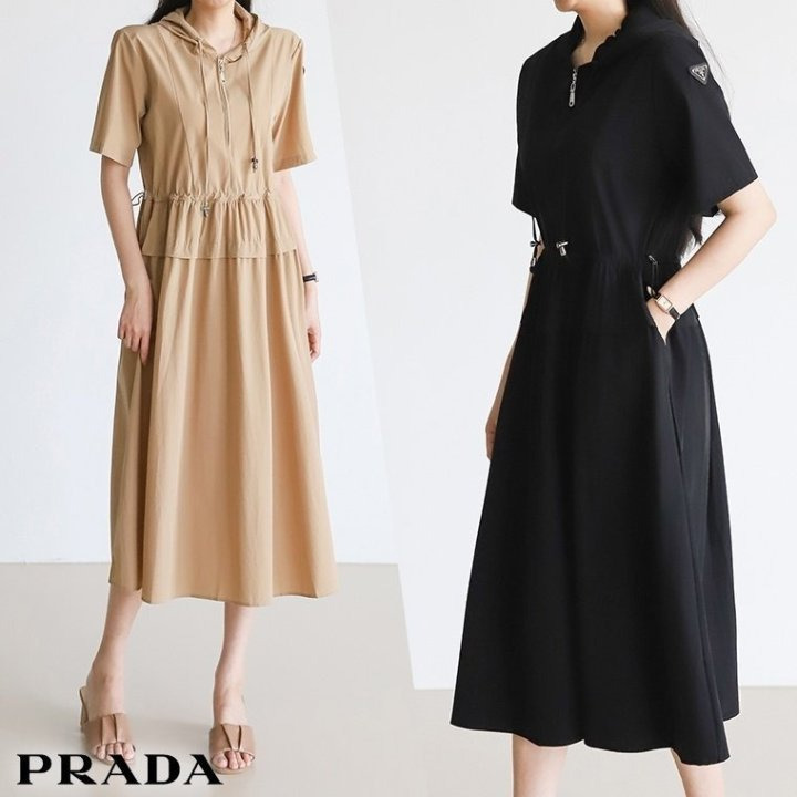PD 프라다 지퍼후드 원피스 