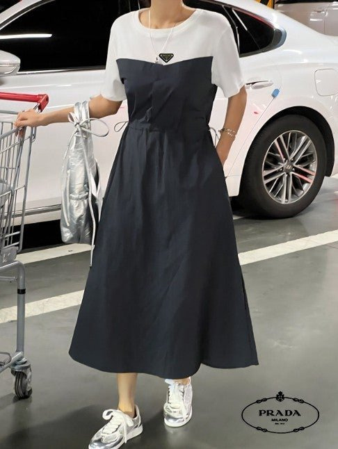 PD 프라다 브이 스트링 원피스 