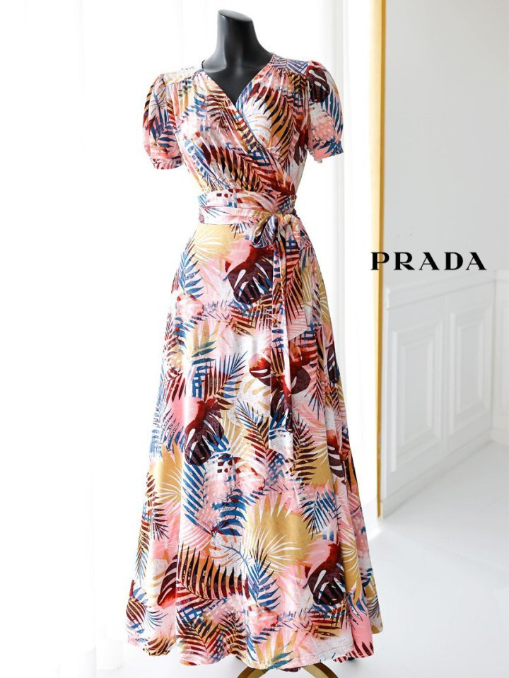 PD 프라다 뽐므 랩원피스 