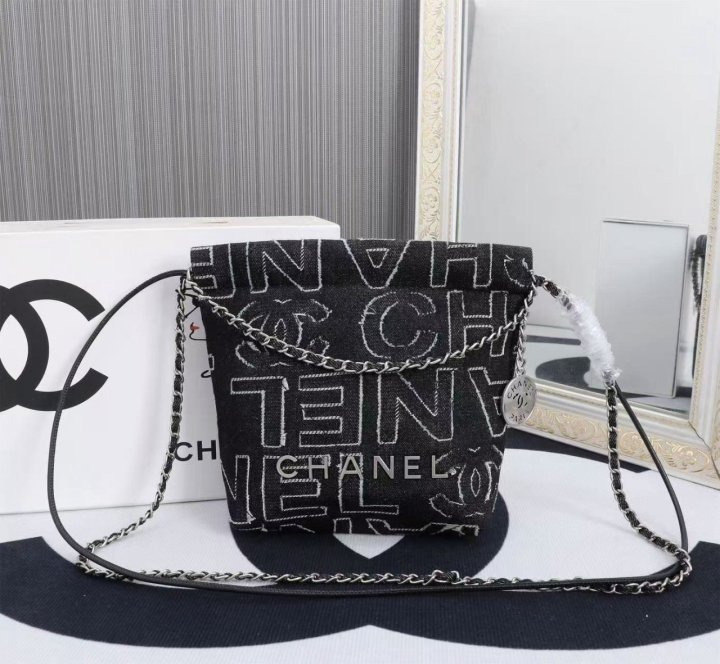 CN 샤넬 22백 데님 미니 