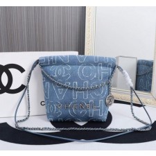 CN 샤넬 22백 데님 미니 