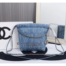 CN 샤넬 22백 데님 미니 