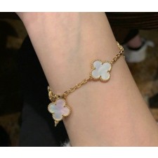 VC 반클리프 알함브라 5모티브 팔찌 (화이트) 