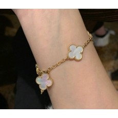 VC 반클리프 알함브라 5모티브 팔찌 (화이트) 