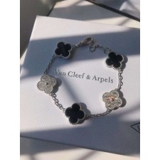 VC 반클리프 알함브라 5모티브 팔찌 ( 오닉스 큐빅) 