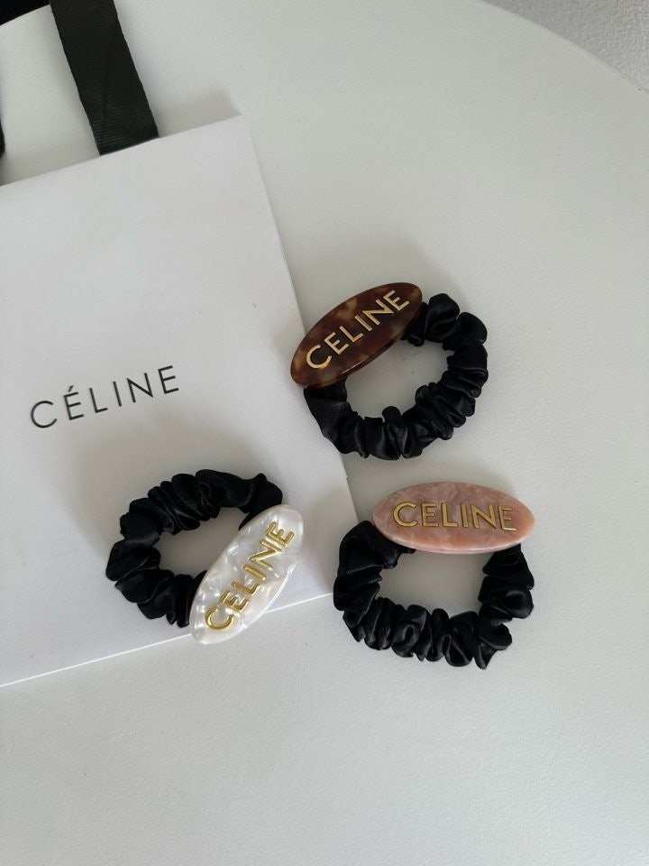 CL 셀린느 자개 머리핀 곱창밴드   