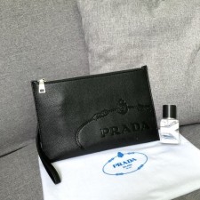 PD 프라다 일자 로고 클러치 