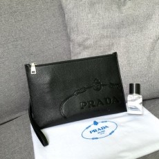 PD 프라다 일자 로고 클러치 