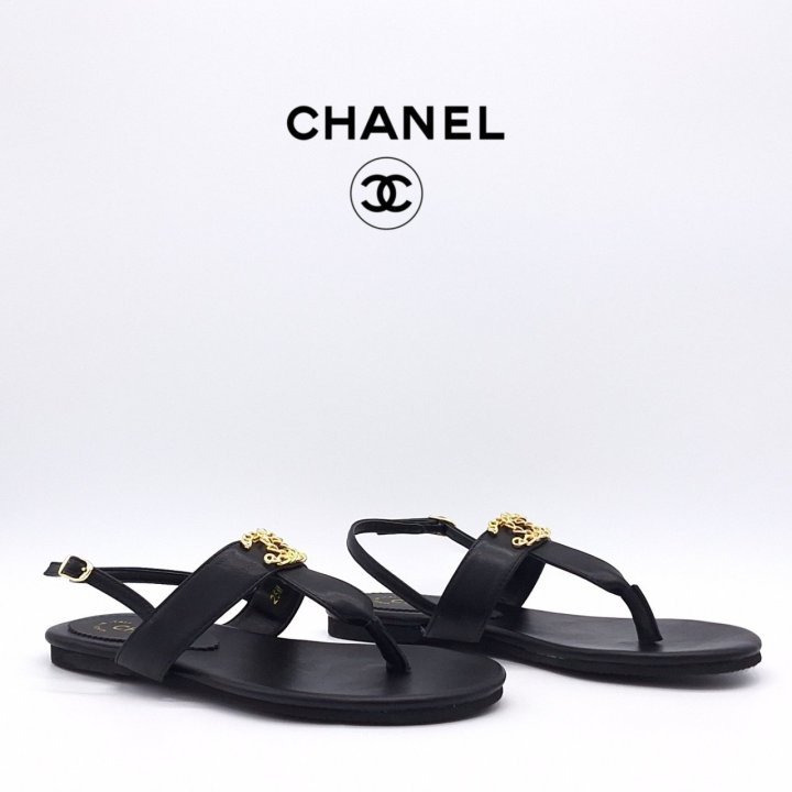 CL 셀린느 여성 체인 CC로고 T스트랩 플랫 샌들