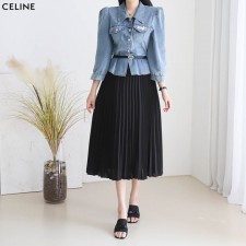 CL 셀린느 청배색 원피스(벨트포함) 