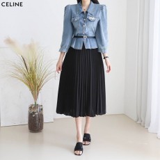 CL 셀린느 청배색 원피스(벨트포함) 