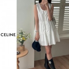 CL 셀린느 [C] 캉캉 민소매 셔링 미니원피스 