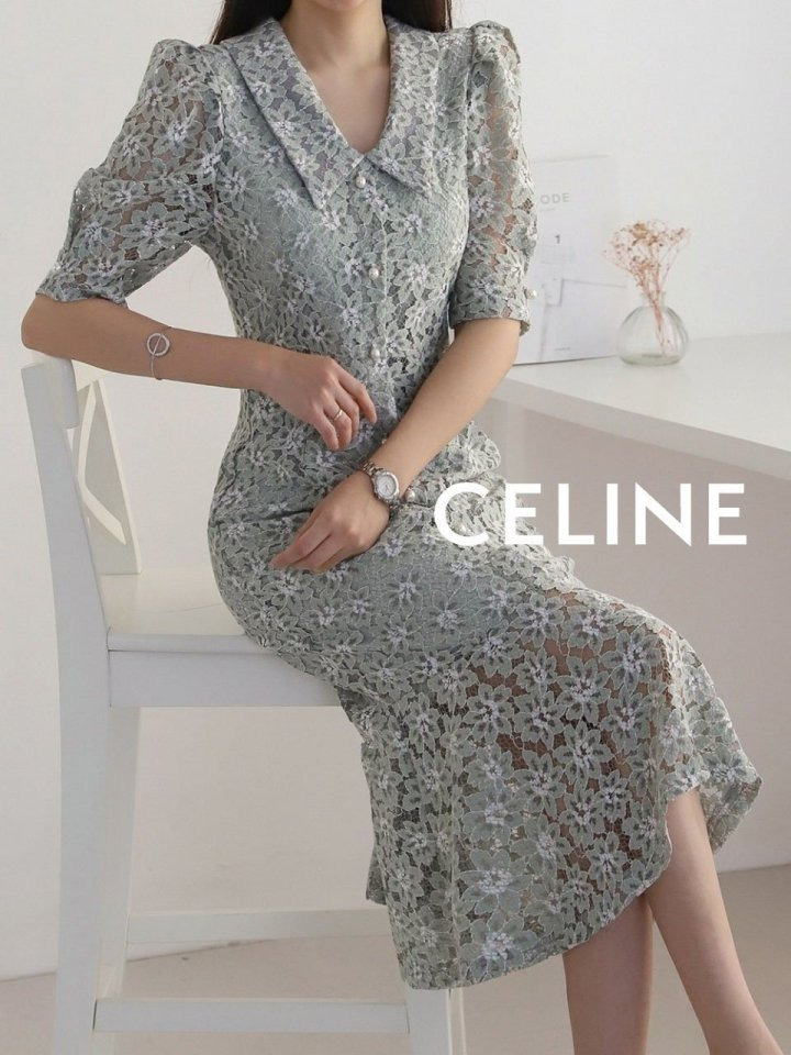 CL 셀린느 마벨진주버튼퍼프원피스 
