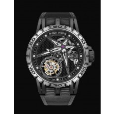 RU 로저드뷔 엑스칼리버 스파이더 모노투르비옹 블랙 DLC 티타늄 