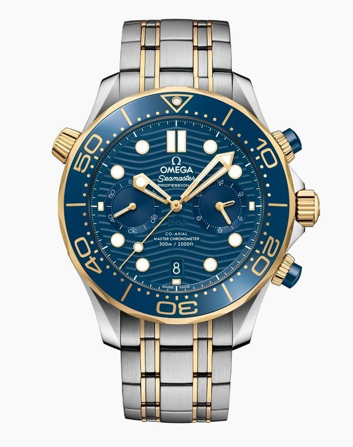 OM 오메가 코액시얼 씨마스터 다이버300M 블루다이얼 콤비 