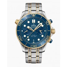 OM 오메가 코액시얼 씨마스터 다이버300M 블루다이얼 콤비 