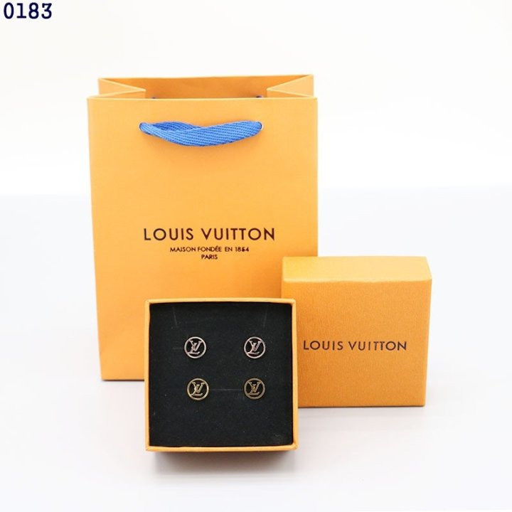 LV 루이비통 로고 실버, 골드 이어링 세트 (2개 1SET)