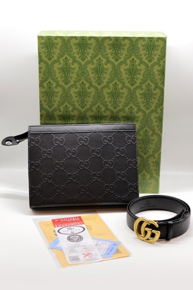 GC 구찌 GG 양각 클러치 벨트 2종세트 