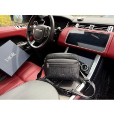 DO 디올 Rider 2.0 지퍼 메신저백 블랙 그레인 송아지 가죽 ✡ 