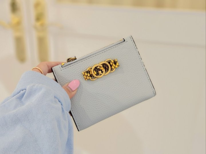 GC 구찌 인터로킹 G 파이톤 보우 지퍼지갑 