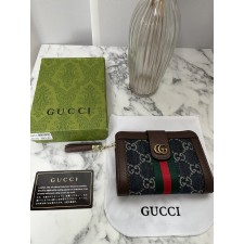 GC 구찌 오디피아 GG 데님 버튼 반(지)갑 