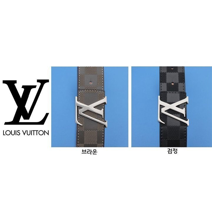 LV 루이비통 [L] 다미에 레더 벨트 