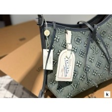LV 루이비통 데님 캐리올 미디엄 백 
