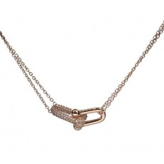 TC 티파니 하드웨어 더블 링크 펜던트 목걸이 