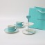 TC 티파니 찻잔세트+더블 디저트 블레이트 세트