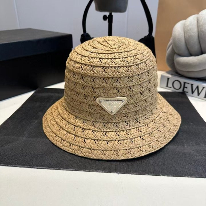 PD 프라다 삼각로고 파나마 햇 