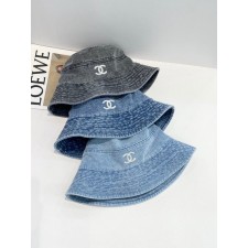 CN 샤넬 데님 큐빅로고 버킷햇 