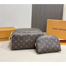 LV 루이비통 모노그램 돕키트 토일렛 파우치 + 트래블 파우치 세트 ✡ 
