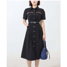 BB 버버리 수입 벨티드 솔리드 셔츠 원피스  