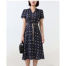 LV 루이비통 수입 V넥 모노그램 패턴 원피스  (최고급)