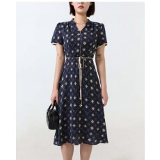 LV 루이비통 수입 V넥 모노그램 패턴 원피스  (최고급)