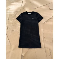 MU 미우미우 25 로고 패치 반팔 원피스 - 수입