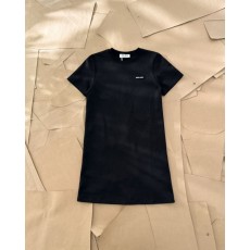 MU 미우미우 25 로고 패치 반팔 원피스 - 수입